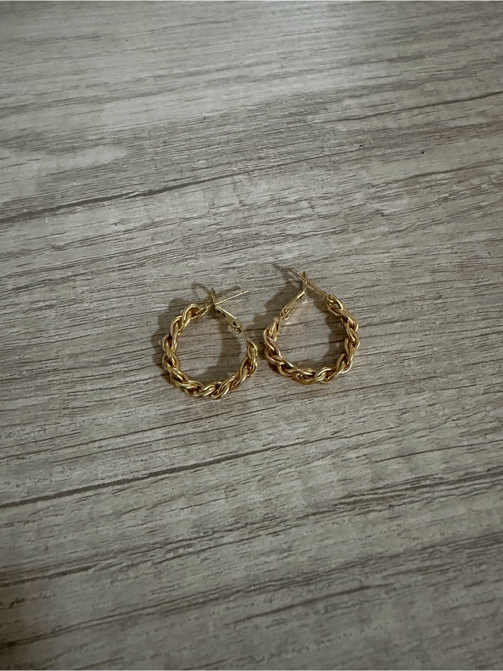 Classic Gold-Tone Twist Hoop Earrings - Women Jewelry